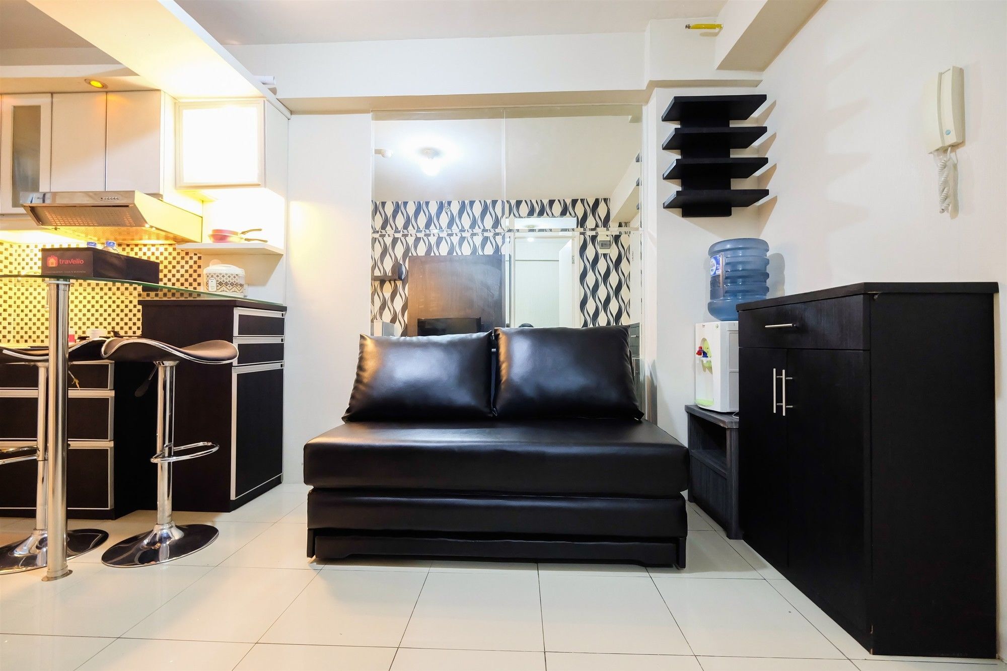 Monochrome Style 2 Bedrooms At Kalibata By Travelio Apartment Jakarta